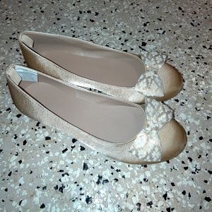 NWT Gymboree girld gold satin flats size 1